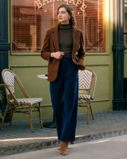 The Solid Collared Single Button Blazer 9 The Solid Collared Single Button Blazer -Deals Dress N Swimwear Store the single button solid color blazer outerwear 3gctdy