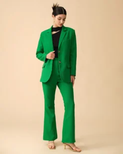 The Collared Solid Button Up Blazer 8 The Collared Solid Button Up Blazer -Deals Dress N Swimwear Store the solid button up blazer outerwear aakijh