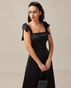 The Black Tie Strap Satin Maxi Dress 6 The Black Tie Strap Satin Maxi Dress -Deals Dress N Swimwear Store the solid color tie shoulder maxi dress dresses 7d3mmt 814db679 c6a0 4ccd a5b2 a29c1be528e4 780313
