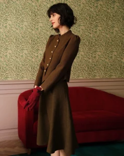 The Solid Retro Single-breasted Tweed Jacket 10 The Solid Retro Single-breasted Tweed Jacket -Deals Dress N Swimwear Store the solid color tweed jacket outerwear ael5se 833225