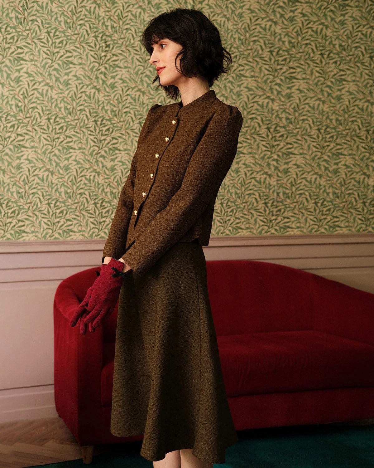 The Solid Retro Single-breasted Tweed Jacket 4 The Solid Retro Single-breasted Tweed Jacket - Image 4