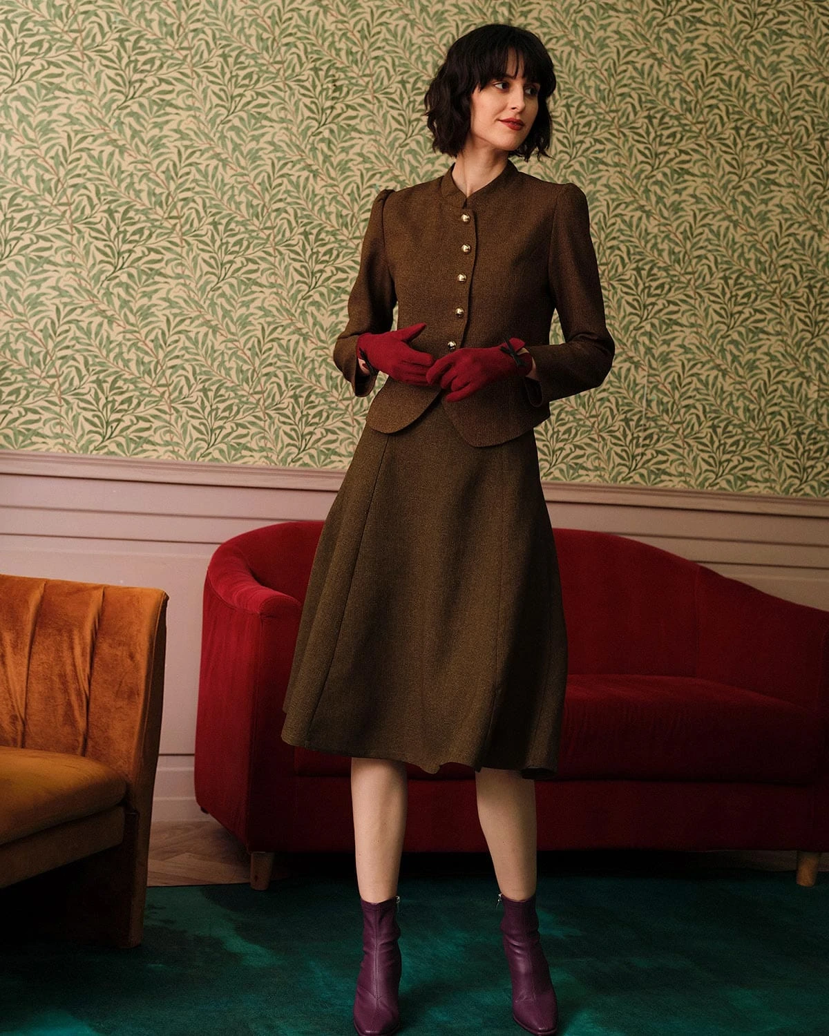 The Solid High Waisted Tweed Skirt 4 The Solid High Waisted Tweed Skirt - Image 4