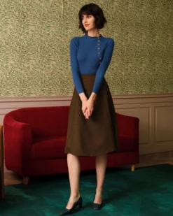 The Solid High Waisted Tweed Skirt 7 The Solid High Waisted Tweed Skirt -Deals Dress N Swimwear Store the solid color tweed skirt bottoms zq67y4 287905