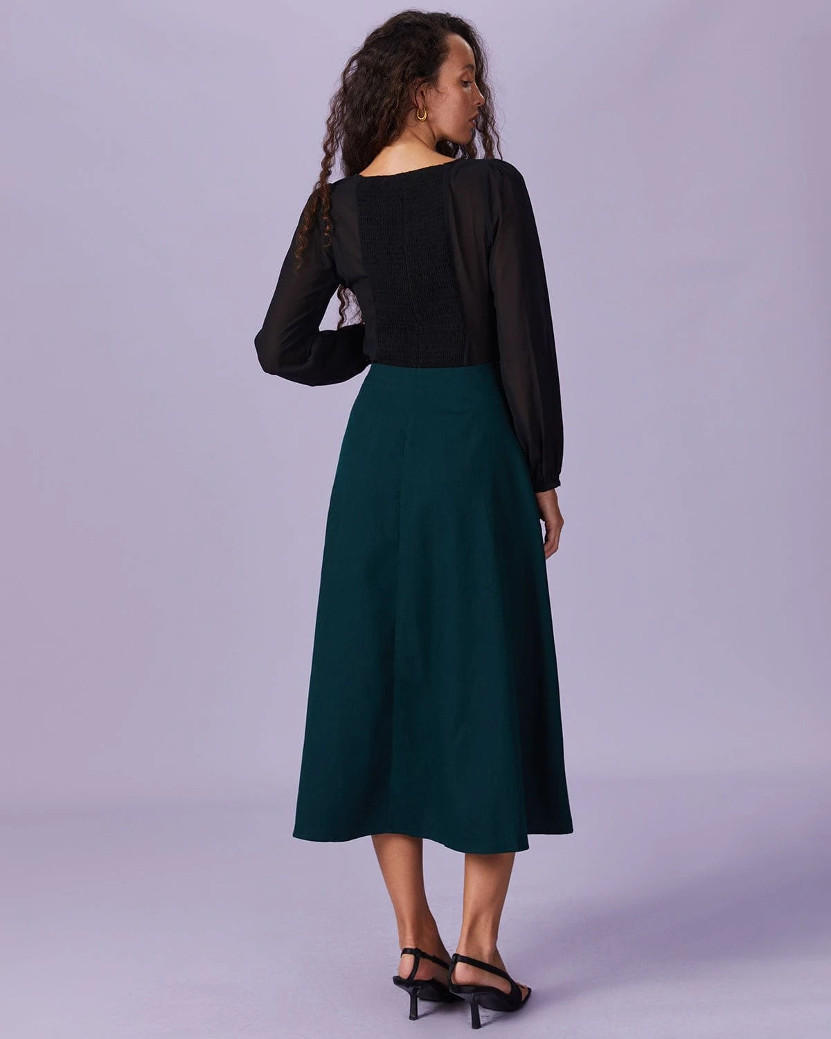 The Dark Green Double-breasted Midi Skirt 5 The Dark Green Double-breasted Midi Skirt - Image 5