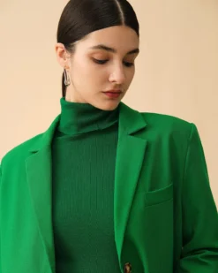 The Solid Turtleneck Ribbed Sweater -Deals Dress N Swimwear Store the solid high neck knit top tops 2pg0jf 950321