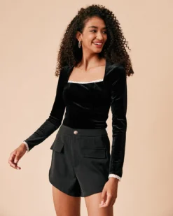 The Black High Waisted Short -Deals Dress N Swimwear Store the solid high waist short bottoms 0y3i76