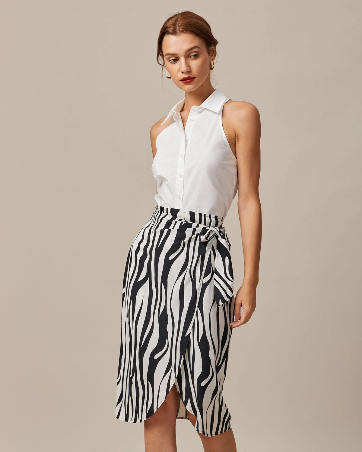 The White Collared Button Up Sleeveless Shirt 3 The White Collared Button Up Sleeveless Shirt - Image 3