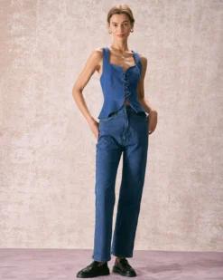 The Blue Sweetheart Neck Lace-Up Tank Top 10 The Blue Sweetheart Neck Lace-Up Tank Top -Deals Dress N Swimwear Store the sweetheart neck lace up tank top tops xdj7yh