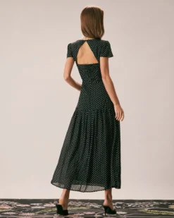 The Black Sweetheart Neck Polka Dot Maxi Dress 11 The Black Sweetheart Neck Polka Dot Maxi Dress -Deals Dress N Swimwear Store the sweetheart neck polka dot dress dresses 4otxjh