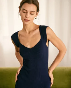 The Navy Sweetheart Neck Sweater Midi Dress 7 The Navy Sweetheart Neck Sweater Midi Dress -Deals Dress N Swimwear Store the sweetheart neck sweater dress dresses ahtwt2