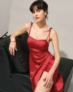 The Solid Sweetheart Neck Tie Shoulder Slit Midi Dress -Deals Dress N Swimwear Store the tie shoulder slit midi dress dresses fhvggi be3bae50 4474 4262 ad94 3e42f6c9326b 565639