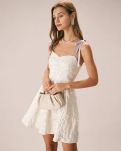 The Off White Jacquard Tie Strap Mini Dress 12 The Off White Jacquard Tie Strap Mini Dress -Deals Dress N Swimwear Store the tie strap jacquard mini dress dresses pcltrw