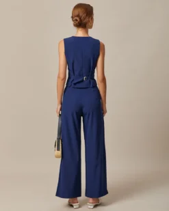 The Navy V Neck Button Up Sleeveless Vest 10 The Navy V Neck Button Up Sleeveless Vest -Deals Dress N Swimwear Store the v neck button up vest tops e94sm8 977774