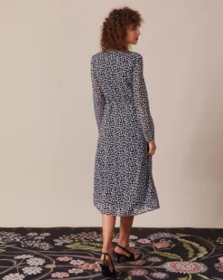 The Black V Neck Floral Tie Waist Midi Dress 11 The Black V Neck Floral Tie Waist Midi Dress -Deals Dress N Swimwear Store the v neck floral long sleeve wrap dress dresses 2ecuhm 162159