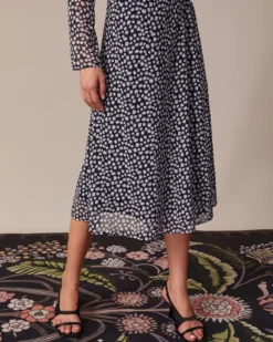 The Black V Neck Floral Tie Waist Midi Dress 10 The Black V Neck Floral Tie Waist Midi Dress -Deals Dress N Swimwear Store the v neck floral long sleeve wrap dress dresses eqny4g 747077