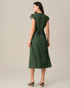 The V Neck Frill Trim Midi Dress -Deals Dress N Swimwear Store the v neck frill trim maxi dress dresses jzsgsz 456135