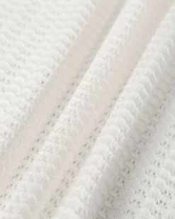 The White V-Neck Knitted Pointelle Midi Dress -Deals Dress N Swimwear Store the v neck knitted pointelle dress dresses kcwj7p