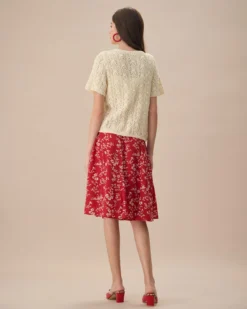 The Beige V Neck Pointelle Button Knit Top 9 The Beige V Neck Pointelle Button Knit Top -Deals Dress N Swimwear Store the v neck pointelle button knit top tops jlghpd