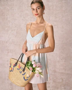 The Multi V Neck Striped Print Mini Dress -Deals Dress N Swimwear Store the v neck striped print mini dress dresses qg0hyn