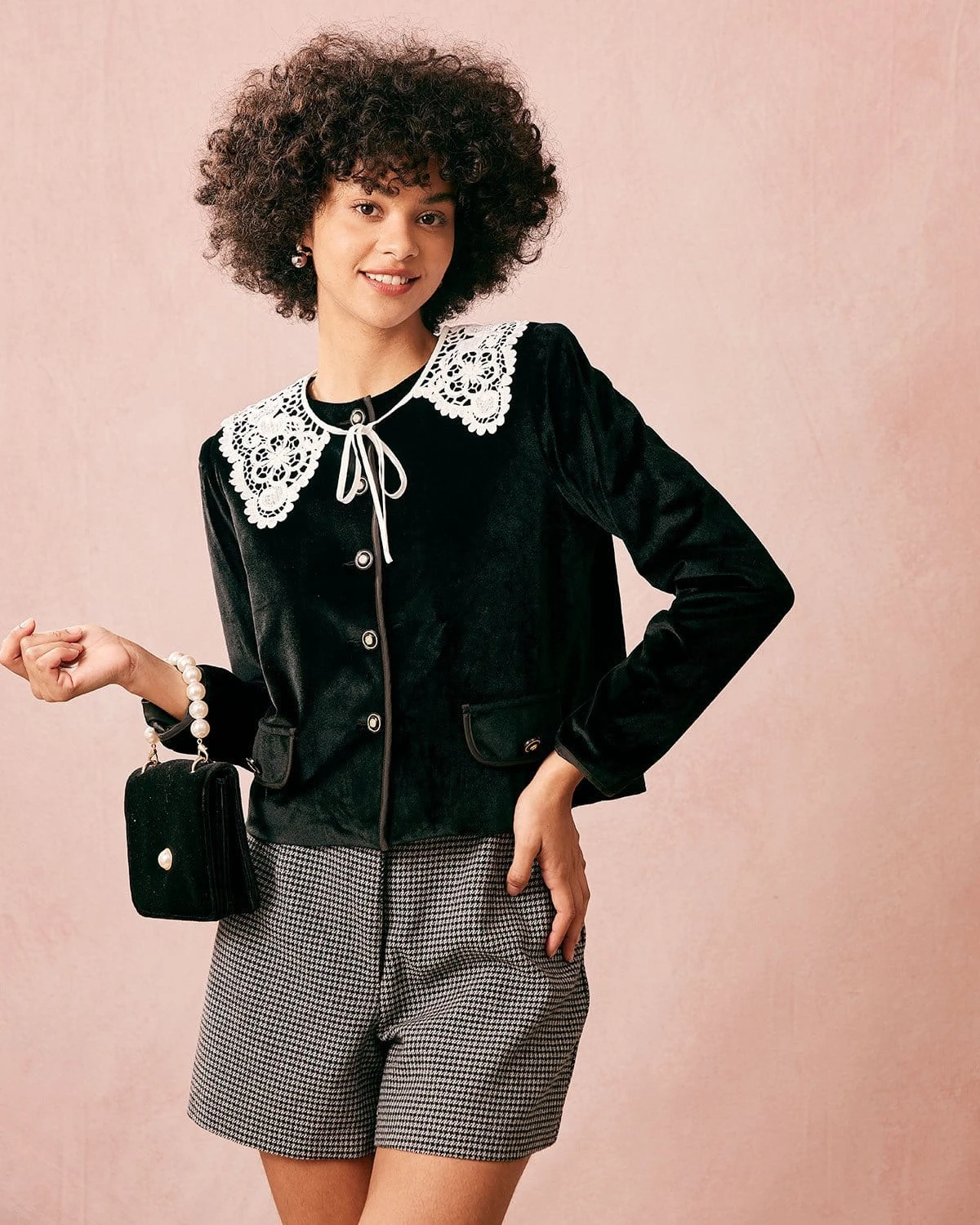 The Black Crew Neck Velvet Jacket 1 The Black Crew Neck Velvet Jacket