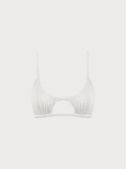 The White Water Ripple Cut-Out Bikini Top 11 The White Water Ripple Cut-Out Bikini Top -Deals Dress N Swimwear Store the water ripple cut out bikini top white bikinis qevj7c