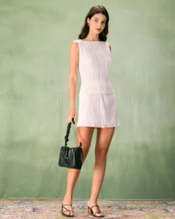 The White Water Ripple Textured High Waisted Mini Skirt -Deals Dress N Swimwear Store the water ripple textured mini skirt bottoms xdzjjo