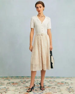 The White Collared Pointelle Knit Top -Deals Dress N Swimwear Store the white collared pointelle kint top tops ggvaad 595104