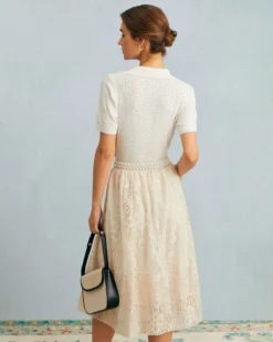 The White Collared Pointelle Knit Top -Deals Dress N Swimwear Store the white collared pointelle kint top tops wmpxfs 264844