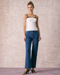 The White Colorblock Shirred Strap Cami Top -Deals Dress N Swimwear Store the white colorblock cami top tops qmid8b