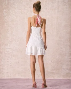 The White Jacquard Ruffle Strap Mini Dress 11 The White Jacquard Ruffle Strap Mini Dress -Deals Dress N Swimwear Store the white jacquard ruffle mini dress dresses 6zkowq