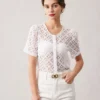 The White Lace Puff Sleeve Blouse