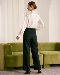 The White Mock Neck Ruffled Satin Shirt -Deals Dress N Swimwear Store the white mock neck ruffled satin shirt tops wuldff