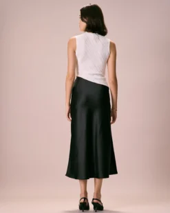 The White Mock Neck Water Ripple Asymmetrical Tank Top -Deals Dress N Swimwear Store the white mock neck water ripple tank top tops ttcwai