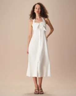 The White Sweetheart Neck Ruched Button Maxi Dress -Deals Dress N Swimwear Store the white ruched button maxi dress dresses lprnf3