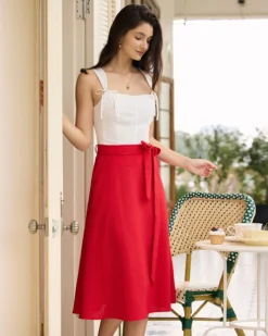 The White Square Neck Bowknot Tank Top 7 The White Square Neck Bowknot Tank Top -Deals Dress N Swimwear Store the white solid tie tank top tops qwbchg