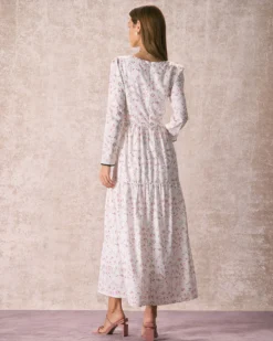 The White Square Neck Floral Maxi Dress 13 The White Square Neck Floral Maxi Dress -Deals Dress N Swimwear Store the white square neck floral maxi dress dresses 1iizjb