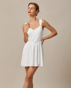 The White Sweetheart Neck A-line Mini Dress -Deals Dress N Swimwear Store the white sweetheart neck solid mini dress dresses kjazji 629474