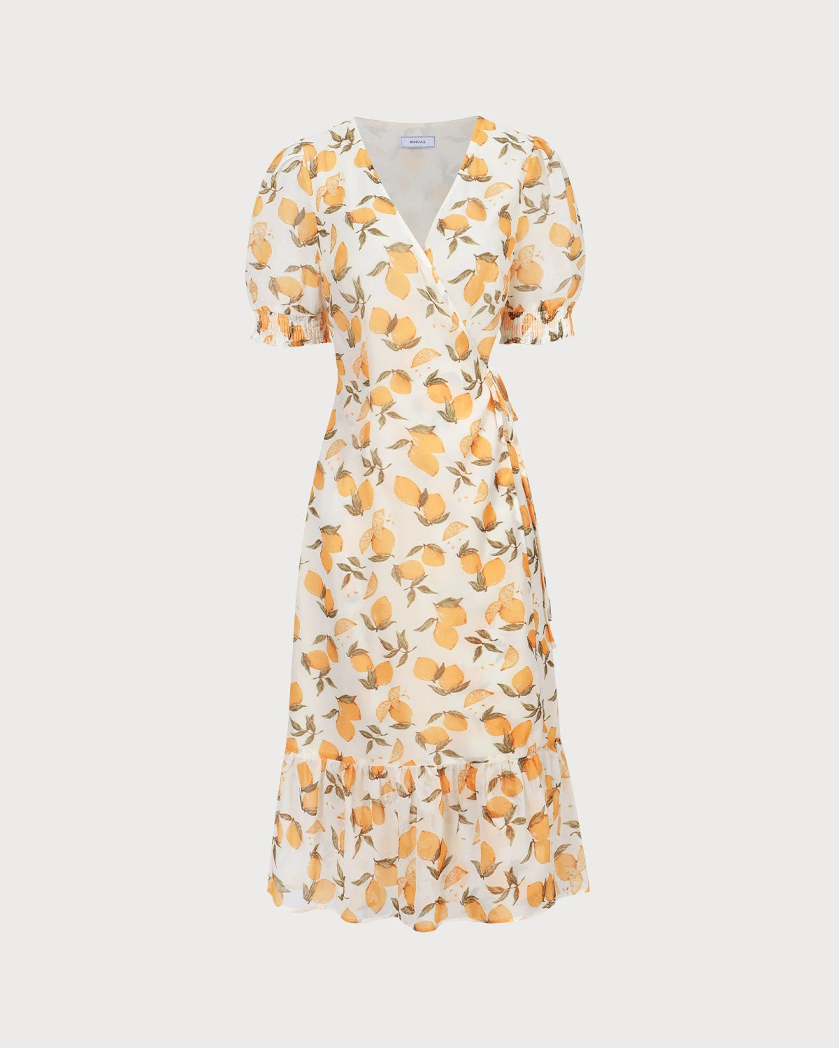 The Yellow Lemon Wrap Midi Dress 1 The Yellow Lemon Wrap Midi Dress
