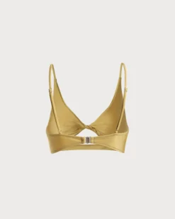 The Yellow V Neck Twist Cutout Bikini Top 11 The Yellow V Neck Twist Cutout Bikini Top -Deals Dress N Swimwear Store the yellow v neck twist bikini top bikinis thxqwh 399913